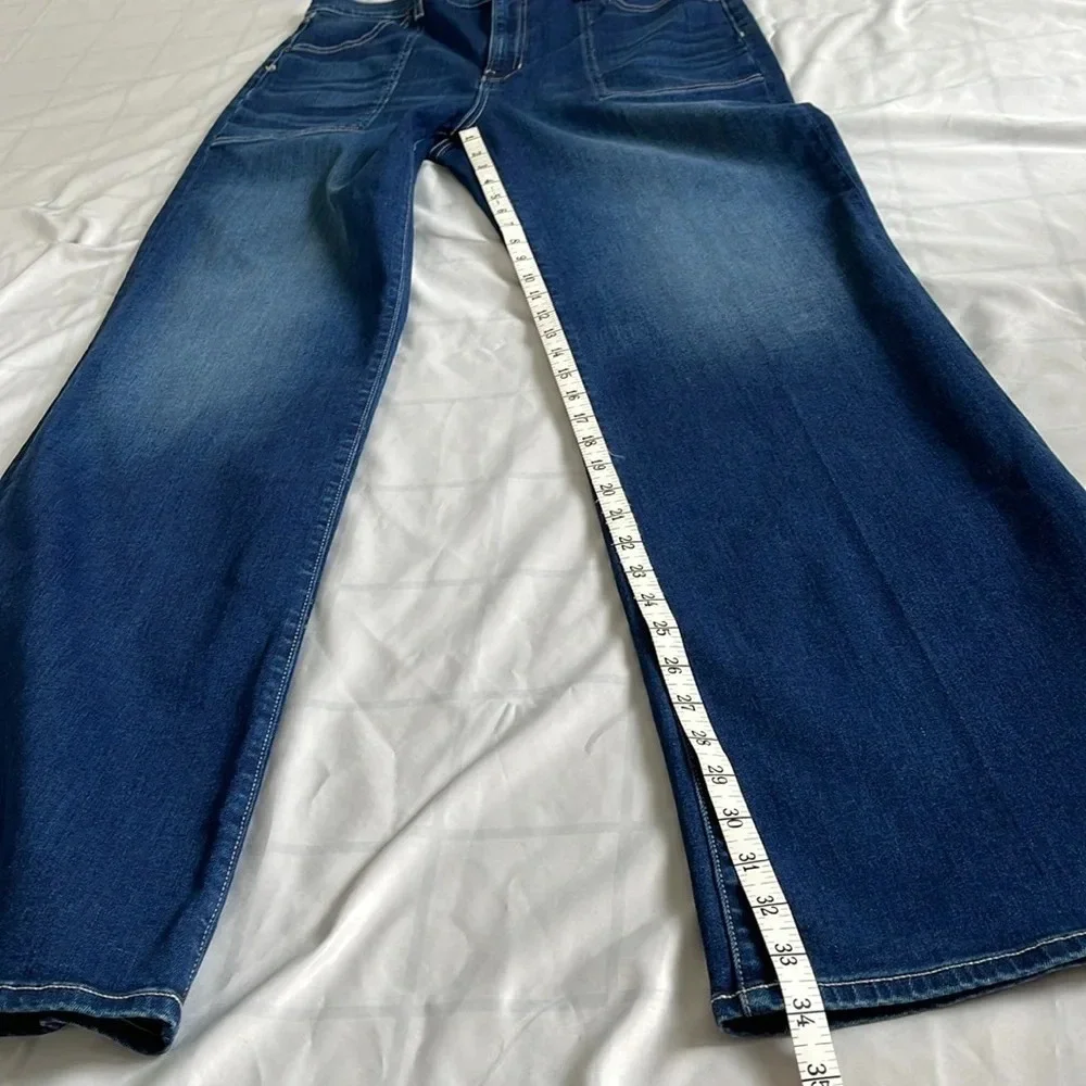 Veronica Beard Crosbie Wide Leg High Rise Astro Wash Jeans Size 32